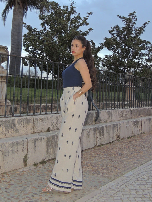 PANTALÓN ESTAMPADO LINO